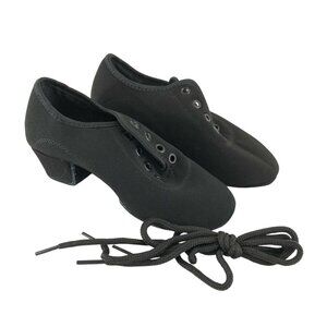 Toddler Dancing Oxford Latin Shoes Lace Up Heels Dance Black US Size 9